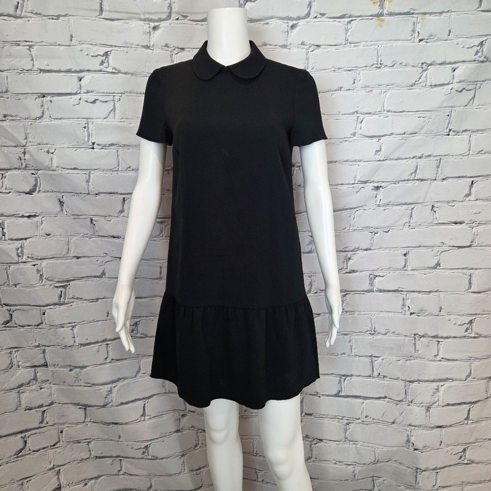 Red Valentino Black Crepe Shift Dress